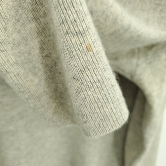 J. Crew Cashmere Boyfriend V-neck Relaxed Fit Sweater M Heather Beige/Grey - Picture 13 of 13